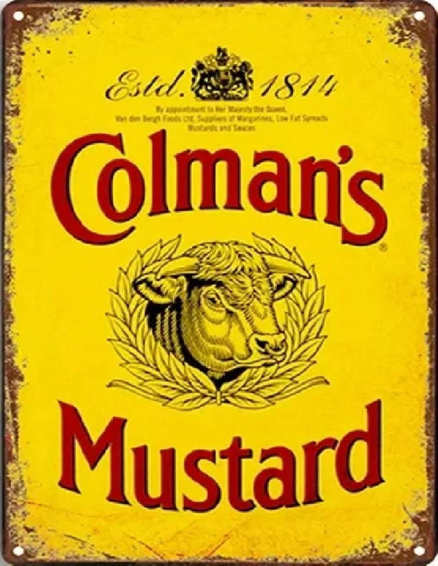 Small Metal Sign 45 x 37.5cm Colman's Mustard